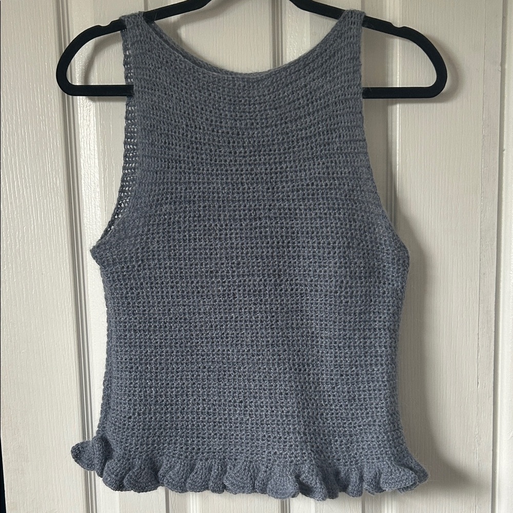 Blue Handmade Crochet Top
